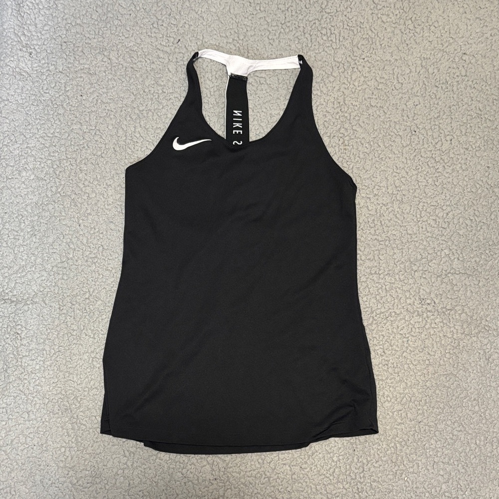 Nike Women's Black and White Tank Top